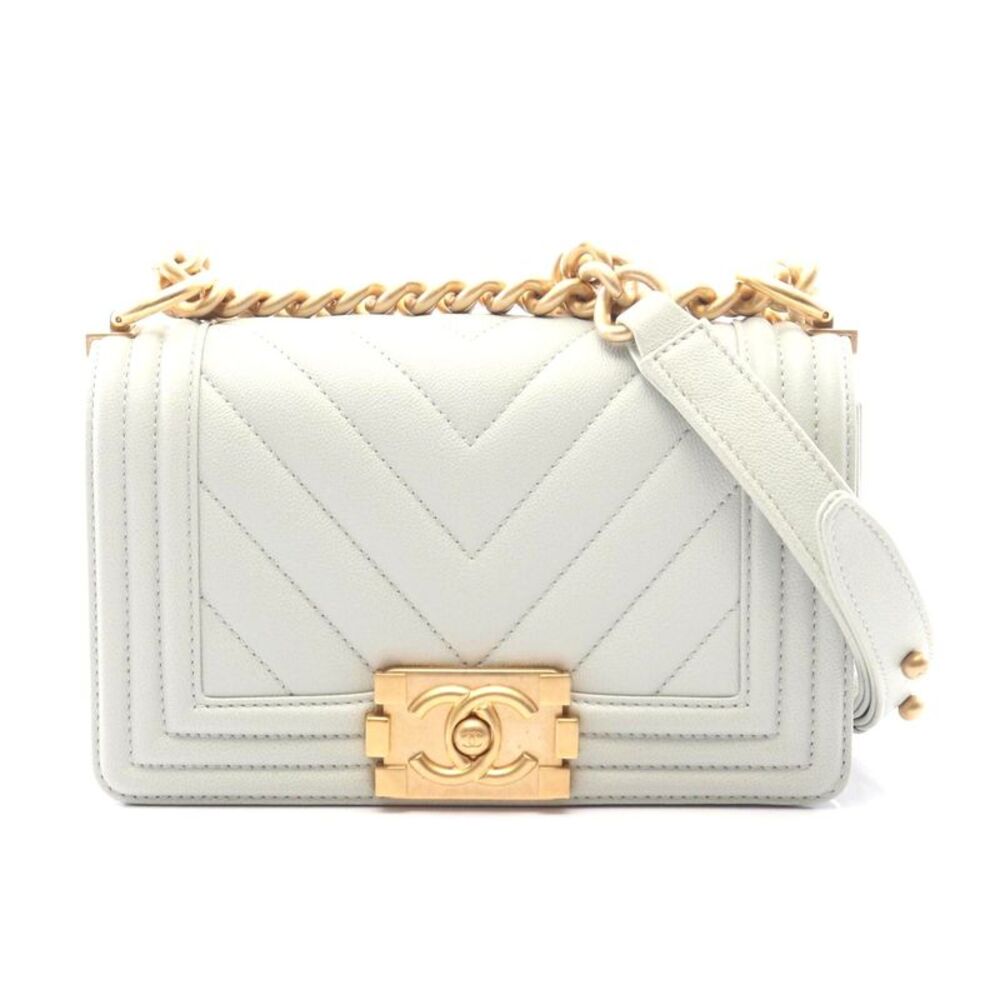 Chanel Boy Small Shoulder Bag Caviar Skin Blue